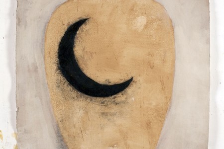 Piero Pizzi Cannella, Luna o Luna nuova, 2011, tecnica mistasu carta, cm 130x90